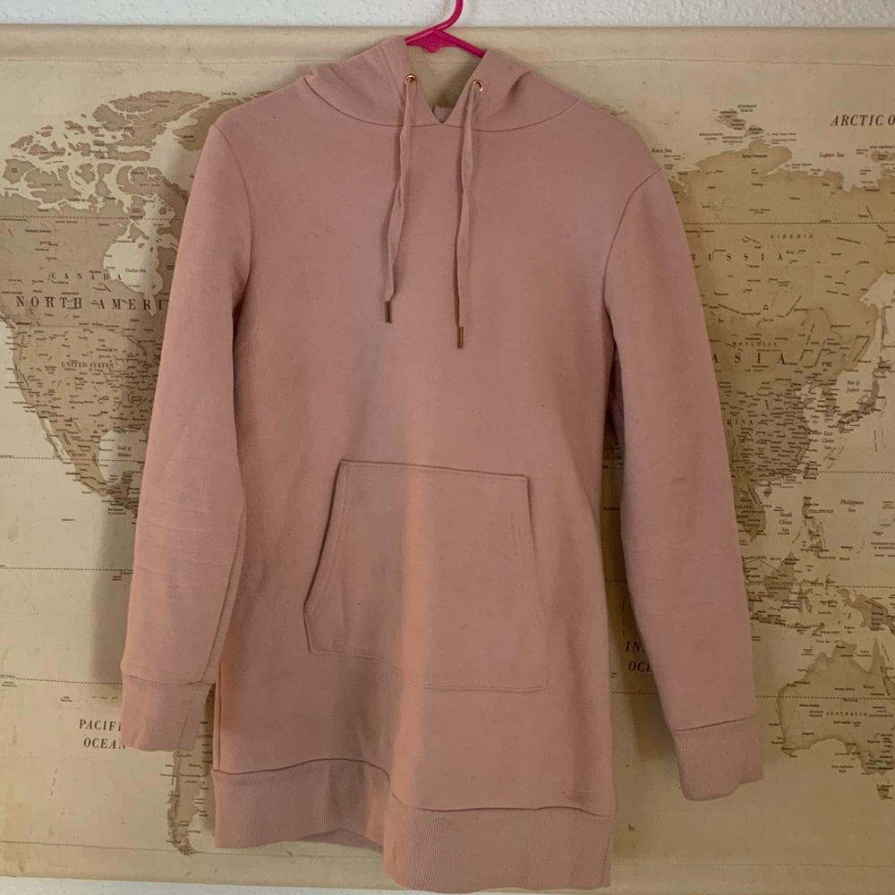 Long Pink Hoodie